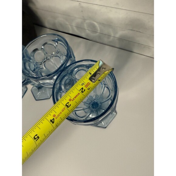 Fostoria Moonstone Light Blue 2882 Stem 6.5in.  Water Goblets Set Of 6 - Picture 8 of 8